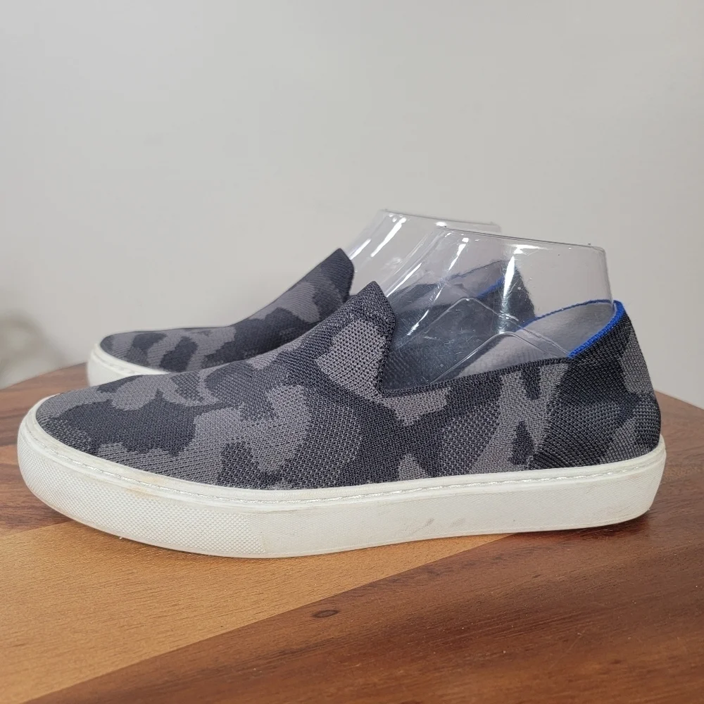 Rothys Camouflage Slip-On Sneakers Size 8.5 Recycled Knit Loafers Casual